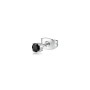 SAGAPO - COLLEZIONE TRICKY - ORECCHINO A LOBO IN ACCIAIO CON CUBIC ZIRCONIA NERO PICCOLO