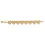 SAGAPO - COLLEZIONE EMOTION - BRACCIALE IN ACCIAIO E FINITURA PVD ORO 14K CON CUORI E TEXTURE MARTELLATA