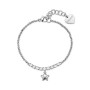 SAGAPO - COLLEZIONE AURORA - BRACCIALE IN ACCIAIO E CENTRALE CON CATENA TENNIS, CRISTALLI E PENDENTE A FORMA DI STELLA