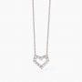 MABINA - COLLEZIONE HAPPY LOVE - GIROCOLLO DA DONNA IN ARGENTO CON CUORE E ZIRCONI