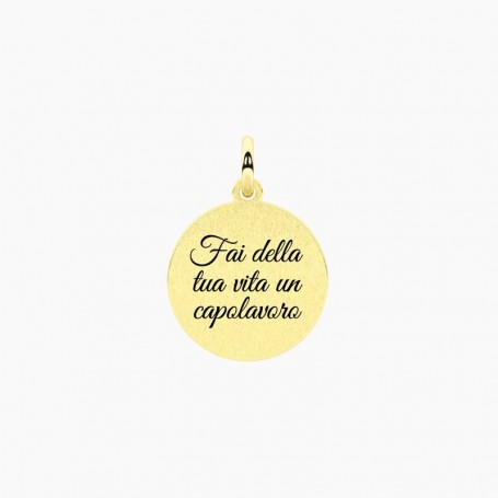 KIDULT - COLLEZIONE CAPOLAVORO - CIONDOLO DORATO CON SCRITTA CAPOLAVORO