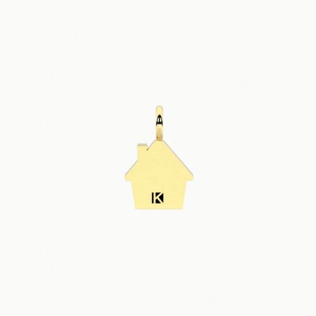 KIDULT - COLLEZIONE CASETTA - CIONDOLO DORATO A FORMA DI CASA CON CRISTALLI