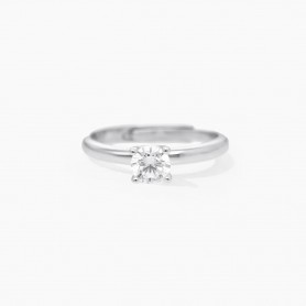 MABINA - COLLEZIONE SOLITAIRE - ANELLO SOLITARIO IN ARGENTO CON ZIRCONE