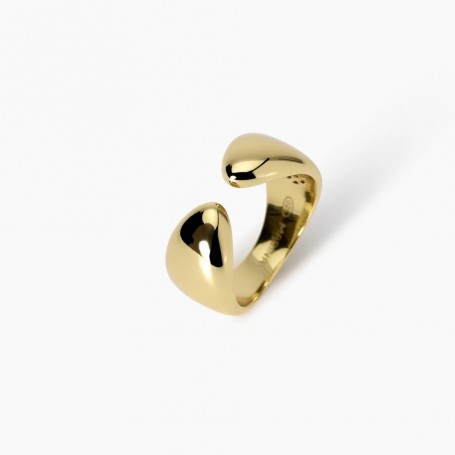 MABINA - COLLEZIONE NEW ERA - ANELLO REGOLABILE CHUNKY IN ARGENTO DORATO