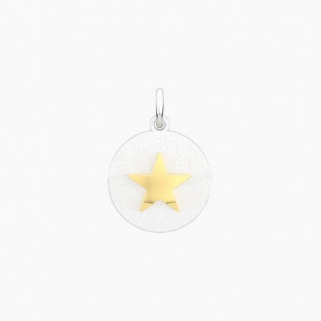 KIDULT - COLLEZIONE MOMENTS - CIONDOLO TONDO CON STELLA E FRASE