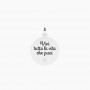 KIDULT - COLLEZIONE PHILOSOPHY - CIONDOLO CON FRASE VIVI LA VITA E CRISTALLO