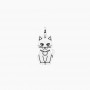 KIDULT - COLLEZIONE SYMBOLS - CIONDOLO A FORMA DI GATTO