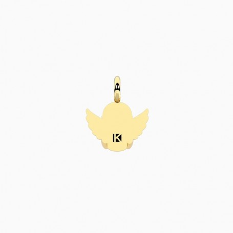 KIDULT - COLLEZIONE SYMBOLS - CIONDOLO ANGIOLETTO IN ACCIAIO DORATO