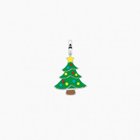 KIDULT - COLLEZIONE SYMBOLS - CIONDOLO ALBERO DI NATALE IN ACCIAIO SMALTATO