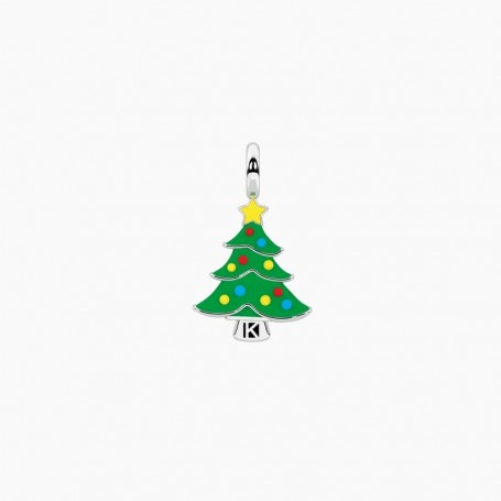 KIDULT - COLLEZIONE SYMBOLS - CIONDOLO ALBERO DI NATALE IN ACCIAIO SMALTATO