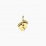KIDULT - COLLEZIONE SYMBOLS - CIONDOLO PIEDINI IN ACCIAIO DORATO CON CRISTALLI