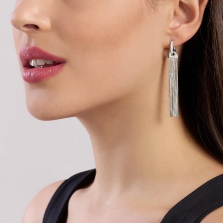 KIDULT - COLLEZIONE KISS ME - ORECCHINO A CERCHIO COMPONIBILE IN ACCIAIO