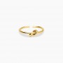 KIDULT - COLLEZIONE STYLE 95 - ANELLO APERTO IN ACCIAIO DORATO CON NODO