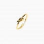 KIDULT - COLLEZIONE STYLE 95 - ANELLO APERTO IN ACCIAIO DORATO CON NODO