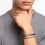 KIDULT - COLLEZIONE STYLE 68 - BRACCIALE UOMO IN ACCIAIO CON CATENA CARDANO E SODALITE BLU