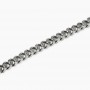 KIDULT - COLLEZIONE STYLE 43 - BRACCIALE UOMO IN ACCIAIO CON CATENA GROUMETTE DIAMANTATA