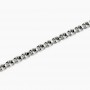 KIDULT - COLLEZIONE STYLE 66 - BRACCIALE UOMO IN ACCIAIO CON ELEMENTI IMPERNIATI E CRISTALLI NERI