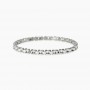 KIDULT - COLLEZIONE STYLE 66 - BRACCIALE UOMO IN ACCIAIO CON ELEMENTI IMPERNIATI E CRISTALLI NERI