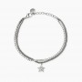 KIDULT - COLLEZIONE STYLE 100 - BRACCIALE TENNIS IN ACCIAIO CON SFERE E CIONDOLO STELLA
