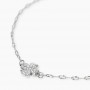 KIDULT - COLLEZIONE STYLE 99 - BRACCIALE IN ACCIAIO CON CATENA MARTELLATA E CIONDOLO QUADRIFOGLIO