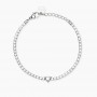 KIDULT - COLLEZIONE STYLE 102 - BRACCIALE TENNIS IN ACCIAIO CON CUORE IN ZIRCONE