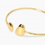 KIDULT - COLLEZIONE STYLE 77 - BRACCIALE BANGLE APERTO IN ACCIAIO DORATO