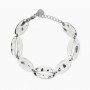 KIDULT - COLLEZIONE STYLE 90 - BRACCIALE IN ACCIAIO CON ELEMENTI OVALI MARTELLATI