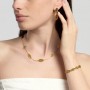 KIDULT - COLLEZIONE STYLE 90 - BRACCIALE IN ACCIAIO DORATO CON ELEMENTI OVALI MARTELLATI