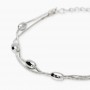 KIDULT - COLLEZIONE STYLE 85 - BRACCIALE IN ACCIAIO CON CATENE SNAKE ED ELEMENTI OVALI