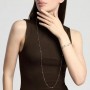 KIDULT - COLLEZIONE STYLE 85 - BRACCIALE IN ACCIAIO CON CATENE SNAKE ED ELEMENTI OVALI