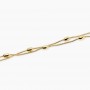 KIDULT - COLLEZIONE STYLE 85 - BRACCIALE IN ACCIAIO DORATO CON CATENE SNAKE ED ELEMENTI OVALI