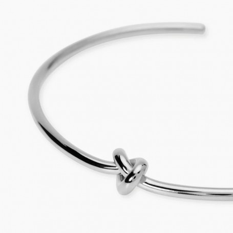 KIDULT - COLLEZIONE STYLE 95 - BRACCIALE BANGLE APERTO IN ACCIAIO CON NODO