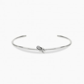 KIDULT - COLLEZIONE STYLE 95 - BRACCIALE BANGLE APERTO IN ACCIAIO CON NODO