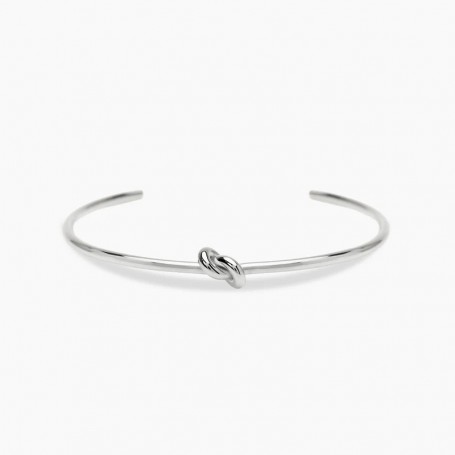 KIDULT - COLLEZIONE STYLE 95 - BRACCIALE BANGLE APERTO IN ACCIAIO CON NODO