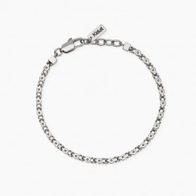 KIDULT - COLLEZIONE STYLE 35 - BRACCIALE UOMO IN ACCIAIO CON CATENA FANCY