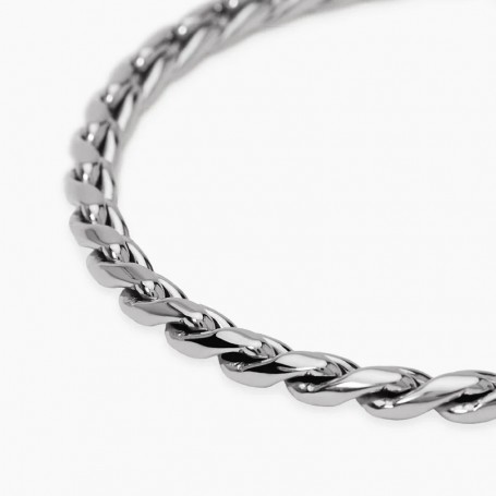 KIDULT - COLLEZIONE STYLE 34 - BRACCIALE UOMO IN ACCIAIO CON CATENA CARDANO