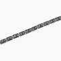 KIDULT - COLLEZIONE STYLE 06 - BRACCIALE NERO IN ACCIAIO CON CATENA CARDANO