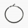 KIDULT - COLLEZIONE STYLE 06 - BRACCIALE NERO IN ACCIAIO CON CATENA CARDANO