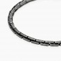 KIDULT - COLLEZIONE STYLE 06 - BRACCIALE NERO IN ACCIAIO CON CATENA CARDANO