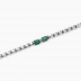 KIDULT - COLLEZIONE STYLE 03 - BRACCIALE CON CATENA VENETA E CILINDRI IN DIASPRO VERDE