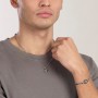 KIDULT - COLLEZIONE STYLE 41 - BRACCIALE CON MAGLIA IN ACCIAIO E ROSA DEI VENTI CENTRALE