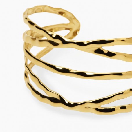 KIDULT - COLLEZIONE STYLE 73 - BRACCIALE CUFF IN ACCIAIO DORATO