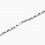 KIDULT - COLLEZIONE STYLE 21 - BRACCIALE UOMO IN ACCIAIO CON PIASTRA E CRISTALLO NERO