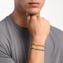 KIDULT - COLLEZIONE STYLE 21 - BRACCIALE UOMO IN ACCIAIO CON PIASTRA E CRISTALLO NERO