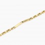 KIDULT - COLLEZIONE STYLE 21 - BRACCIALE UOMO IN ACCIAIO DORATO CON PIASTRA CENTRALE