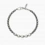KIDULT - COLLEZIONE STYLE 63 - BRACCIALE IN ACCIAIO CON EMATITE E CATENA MARINA