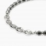 KIDULT - COLLEZIONE STYLE 63 - BRACCIALE IN ACCIAIO CON EMATITE E CATENA MARINA