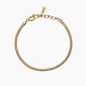 KIDULT - COLLEZIONE STYLE 59 - BRACCIALE UOMO CON CATENA SNAKE IN ACCIAIO DORATO