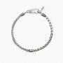 KIDULT - COLLEZIONE STYLE 62 - BRACCIALE UOMO IN ACCIAIO CON CATENA VENETA E FRANCO
