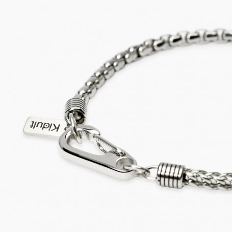 KIDULT - COLLEZIONE STYLE 62 - BRACCIALE UOMO IN ACCIAIO CON CATENA VENETA E FRANCO